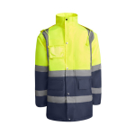 Parka de travail matelassée haute visibilité 395 g/m² Roly Merak couleur bleu marine deuxième vue