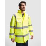 Parka de travail matelassée haute visibilité 395 g/m² Roly Merak couleur bleu marine première vue d'usage