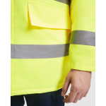 Parka de travail matelassée haute visibilité 395 g/m² Roly Merak couleur bleu marine vue détaillée 1
