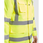 Parka de travail matelassée haute visibilité 395 g/m² Roly Merak couleur bleu marine vue détaillée 2