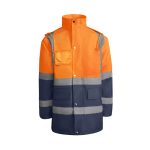 Parka de travail matelassée haute visibilité 395 g/m² Roly Merak couleur orange fluorescent deuxième vue