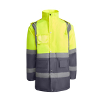 Parka de travail matelassée haute visibilité 395 g/m² Roly Merak couleur gris taupe deuxième vue