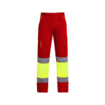 Pantalon de travail multi-poches visibilité 235 g/m² Roly Enix couleur rouge deuxième vue