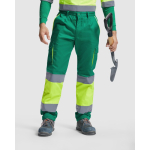 Pantalon de travail multi-poches visibilité 235 g/m² Roly Enix couleur vert première vue d'usage