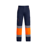Pantalon de travail multi-poches visibilité 235 g/m² Roly Enix couleur orange fluorescent deuxième vue
