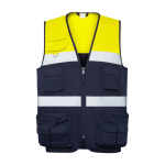 Gilet de travail haute visibilité 200 g/m² Roly Beta couleur jaune fluorescent deuxième vue