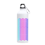 Bouteille en aluminium de grande taille avec mousqueton 800ml couleur blanc vue détaillée 2