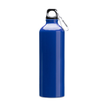 Bouteille en aluminium de grande taille avec mousqueton 800ml couleur bleu roi deuxième vue