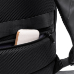 Sac à dos anti-vol en simili-cuir pour ordinateur portable 14” couleur noir vue détaillée 2