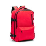 Sac à dos de voyage en polyester recyclé résistant à l'eau PC 16” couleur rouge première vue d'usage