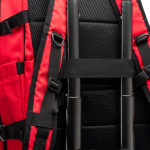 Sac à dos de voyage en polyester recyclé résistant à l'eau PC 16” couleur rouge vue détaillée 2