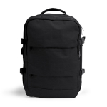 Sac à dos en RPET avec port USB et poche pour ordinateur 17,3’’ couleur noir deuxième vue