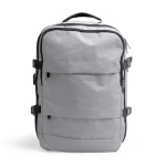 Sac à dos en RPET avec port USB et poche pour ordinateur 17,3’’ couleur gris clair deuxième vue