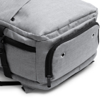 Sac à dos en RPET avec port USB et poche pour ordinateur 17,3’’ couleur gris clair vue détaillée 1