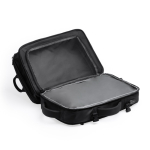 Sac à dos de voyage en cuir PU extensible avec poche pour PC 17’’ couleur noir vue détaillée 2