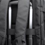 Sac à dos de voyage en cuir PU extensible avec poche pour PC 17’’ couleur noir vue détaillée 6