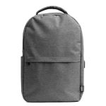Sac à dos en polyester recyclé avec compartiment principal pour PC couleur gris deuxième vue