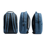 Sac à dos en polyester recyclé avec compartiment principal pour PC couleur bleu roi vue détaillée 4