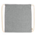 Sac à dos écologique avec cordons finition chinée 120 g/m² couleur noir deuxième vue