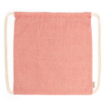 Sac à dos écologique avec cordons finition chinée 120 g/m² couleur rouge deuxième vue