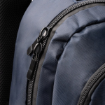 Sac à dos en nylon 600D avec dos rembourré et bretelles réglables 15’’ couleur bleu marine vue détaillée 3