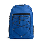 Sac à dos sportif en polyester 600D avec fermeture éclair avant couleur bleu roi deuxième vue