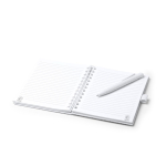 Carnet fait à partir d’extraits de pierre A5 pages lignées couleur blanc vue détaillée 1