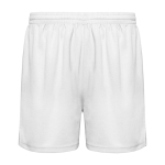 Pantalon de sport court 140 g/m² Roly Direct Player couleur blanc deuxième vue