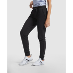 Pantalon long droit pour femme en molleton 280g/m² Roly Direct Adelpho couleur noir cinquième vue d'usage