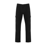 Pantalon de travail en coton avec élastique 240 g/m² Roly Safety couleur noir deuxième vue