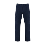 Pantalon de travail en coton avec élastique 240 g/m² Roly Safety couleur bleu marine deuxième vue