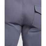 Pantalon de travail en coton avec élastique 240 g/m² Roly Safety couleur gris taupe vue détaillée 3