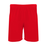 Pantalon de sport court en polyester 140 g/m² Roly Direct Dortmund couleur rouge deuxième vue