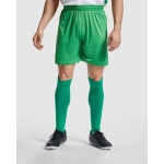 Pantalon de sport court en polyester 140 g/m² Roly Direct Dortmund couleur vert première vue d'usage