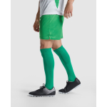 Pantalon de sport court en polyester 140 g/m² Roly Direct Dortmund couleur vert cinquième vue d'usage