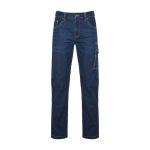 Pantalon de travail en coton et polyester 370 g/m² Roly Raptor couleur bleu jean deuxième vue