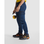 Pantalon de travail en coton et polyester 370 g/m² Roly Raptor couleur bleu jean cinquième vue d'usage