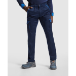Pantalon long unisexe multipoches contrasté 250 g/m2 Roly Trooper couleur bleu roi première vue d'usage