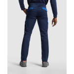 Pantalon long unisexe multipoches contrasté 250 g/m2 Roly Trooper couleur bleu roi quatrième vue d'usage