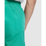 Pantalon sanitaire unisexe à coupe droite 170 g/m² Roly Fiber couleur blanc vue détaillée 3