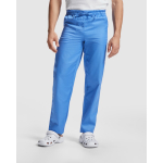 Pantalon sanitaire unisexe avec coupe droite 195 g/m² Roly Care couleur bleu bondi première vue d'usage