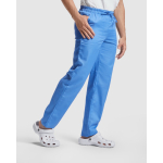 Pantalon sanitaire unisexe avec coupe droite 195 g/m² Roly Care couleur bleu bondi troisième vue d'usage