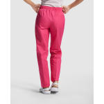 Pantalon sanitaire unisexe coupe droite 160 g/m² Roly Vademecum couleur rose quatrième vue d'usage