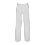 Pantalon de travail à coupe droite 210 g/m² Roly Pintor couleur blanc deuxième vue