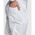 Pantalon de travail à coupe droite 210 g/m² Roly Pintor couleur blanc vue détaillée 2