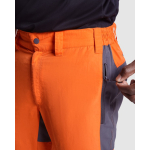 Pantalon unisexe de trekking 130 g/m² Roly Direct Bonati couleur orange vue détaillée 1