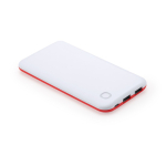 Powerbank bicolore avec indicateur lumineux de charge 10.000 mAh couleur rouge vue détaillée 3