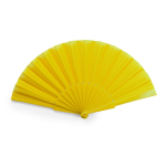 Éventail publicitaire pas cher imprimé dans de jolies couleurs Colors couleur jaune deuxième vue