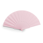 Éventail publicitaire pas cher imprimé dans de jolies couleurs Colors couleur rose clair  deuxième vue