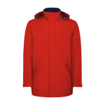 Parka imperméable recyclé 400 g/m² Roly Direct America couleur rouge deuxième vue